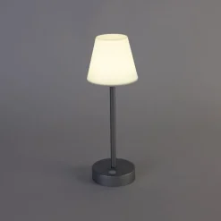 Tafellamp grijs incl. LED oplaadbaar met touch dimmer - Renata