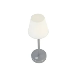 Tafellamp grijs incl. LED oplaadbaar met touch dimmer - Renata