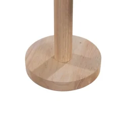 Tafellamp hout met ovale velours kap blad design 25cm - Mels