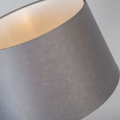 Tafellamp koper met kap grijs 35 cm verstelbaar - Parte