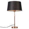Tafellamp koper met kap zwart 35 cm verstelbaar - Parte