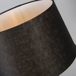 Tafellamp koper met kap zwart 35 cm verstelbaar - Parte