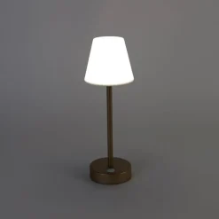 Tafellamp messing incl. LED oplaadbaar met touch dimmer - Renata