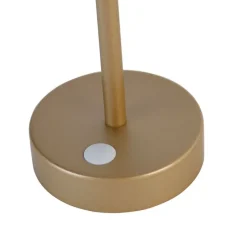 Tafellamp messing incl. LED oplaadbaar met touch dimmer - Renata