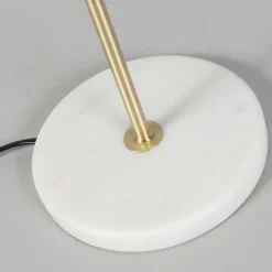 Tafellamp messing met zwarte kap 20 cm - Kaso