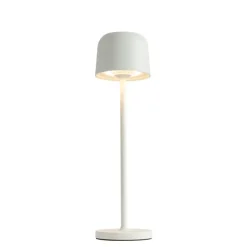 Tafellamp mushroom off-white oplaadbaar incl. laadstation - Raika
