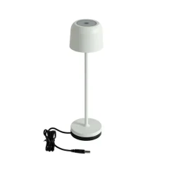 Tafellamp mushroom off-white oplaadbaar incl. laadstation - Raika