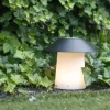 Tafellamp mushroom zwart incl. LED oplaadbaar - Ivan