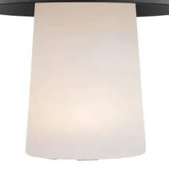 Tafellamp mushroom zwart incl. LED oplaadbaar - Ivan