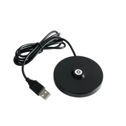 Tafellamp mushroom zwart oplaadbaar incl. laadstation - Raika