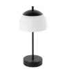 Tafellamp mushroom zwart met opaal glas incl. LED - Djent