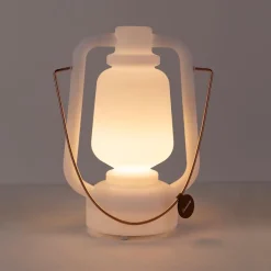 Tafellamp oplaadbaar 30 cm IP44 wit - Storm Small