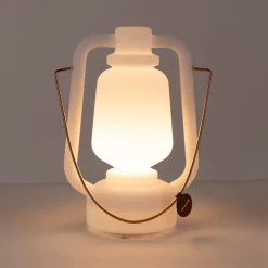 Tafellamp oplaadbaar 30 cm IP44 wit - Storm Small