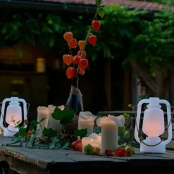 Tafellamp oplaadbaar 30 cm IP44 wit - Storm Small