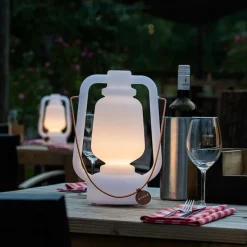 Tafellamp oplaadbaar 30 cm IP44 wit - Storm Small