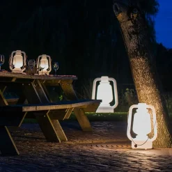 Tafellamp oplaadbaar 30 cm IP44 wit - Storm Small