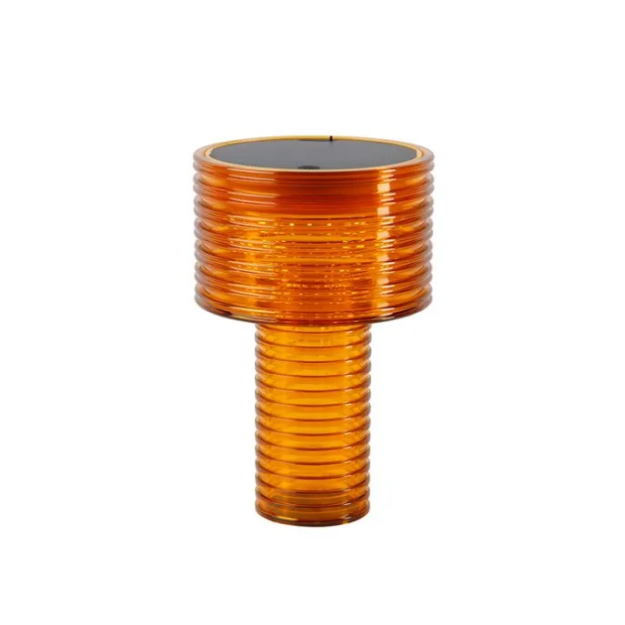 Tafellamp oranje kunststof incl. LED solar oplaadbaar IP44 - Ambar