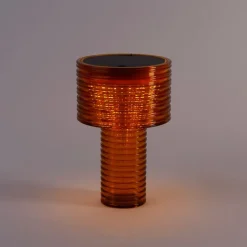 Tafellamp oranje kunststof incl. LED solar oplaadbaar IP44 - Ambar