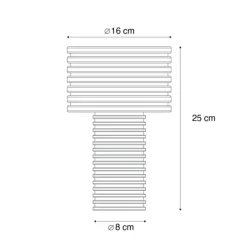 Tafellamp oranje kunststof incl. LED solar oplaadbaar IP44 - Ambar