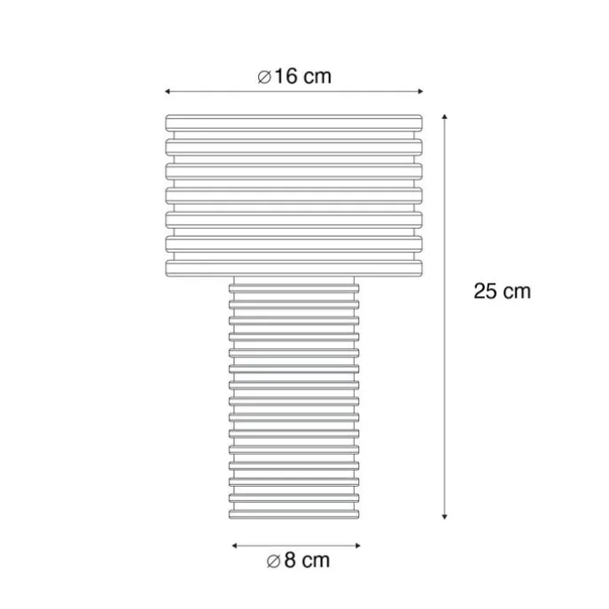Tafellamp oranje kunststof incl. LED solar oplaadbaar IP44 - Ambar