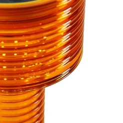 Tafellamp oranje kunststof incl. LED solar oplaadbaar IP44 - Ambar