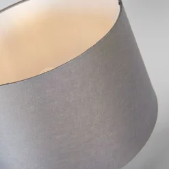 Tafellamp staal met kap grijs 35 cm verstelbaar - Parte