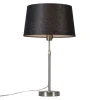 Tafellamp staal met kap zwart 35 cm verstelbaar - Parte