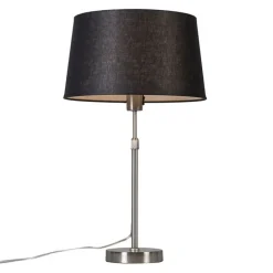 Tafellamp staal met kap zwart 35 cm verstelbaar - Parte