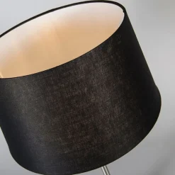 Tafellamp staal met kap zwart 35 cm verstelbaar - Parte