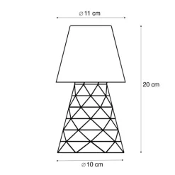 Tafellamp transparant glas incl. LED oplaadbaar IP44 - Lola 20 Lux