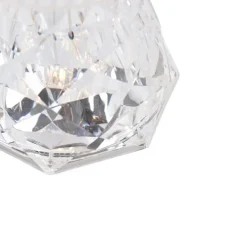 Tafellamp transparant glas incl. LED oplaadbaar IP44 - Lola 20 Lux