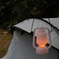 Tafellamp wit flame effect 22 cm - Storm Mini