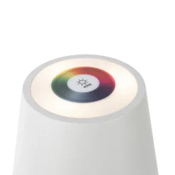 Tafellamp wit incl. LED dimbaar en oplaadbaar RGB IP54 - Murdock