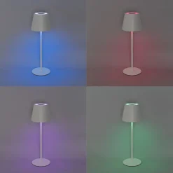 Tafellamp wit incl. LED dimbaar en oplaadbaar RGB IP54 - Murdock