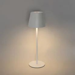 Tafellamp wit incl. LED dimbaar en oplaadbaar IP54 - Murdock