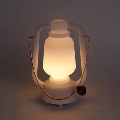 Tafellamp wit IP44 incl. bluetooth speaker - Storm Music