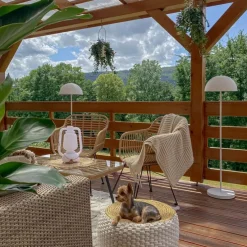 Tafellamp wit IP44 incl. bluetooth speaker - Storm Music