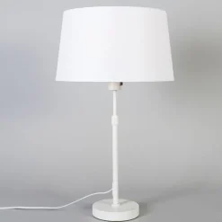 Tafellamp wit met kap wit 35 cm verstelbaar - Parte