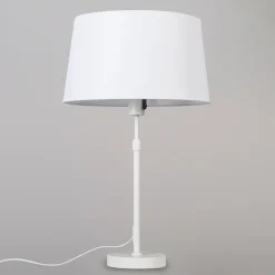 Tafellamp wit met kap wit 35 cm verstelbaar - Parte