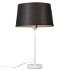 Tafellamp wit met kap zwart 35 cm verstelbaar - Parte
