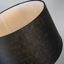 Tafellamp wit met kap zwart 35 cm verstelbaar - Parte