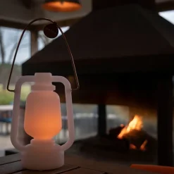 Tafellamp wit oplaadbaar 22 cm IP44 - Storm Mini