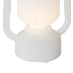 Tafellamp wit oplaadbaar 22 cm IP44 - Storm Mini