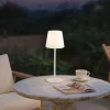 Tafellamp wit oplaadbaar incl. LED en dimmer IP54 - Jude