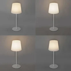 Tafellamp wit oplaadbaar incl. LED en dimmer IP54 - Jude