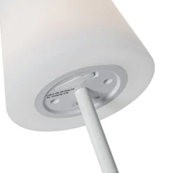 Tafellamp wit oplaadbaar incl. LED en dimmer IP54 - Jude