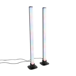 Tafellamp zwart incl. LED met afstandsbediening en RGB - Arnold