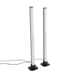 Tafellamp zwart incl. LED met afstandsbediening en RGB - Arnold