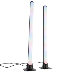 Tafellamp zwart incl. LED met afstandsbediening en RGB - Arnold