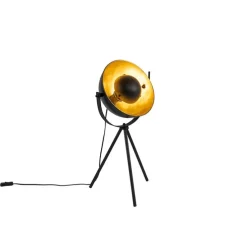 Tafellamp zwart met goud 63,3 cm tripod verstelbaar - Magnax